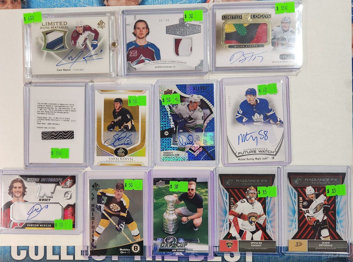 SweetHockeyBod's tweet photo. @a_pep11 @4thLinePlugsRG Prices in USD, Makar is out of /25. https://t.co/cIRnUYEtxQ