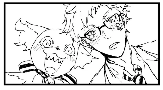 さっきの栗ご飯、監くんの飯漫画に出てくる料理なんですけどそれはそれとしてこの人たち(人??)可愛くかけたので見てほしいな🌰 