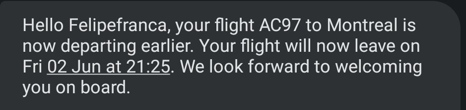 Thanks <a href="/AirCanada/">Air Canada</a> , where do I get my time machine?
