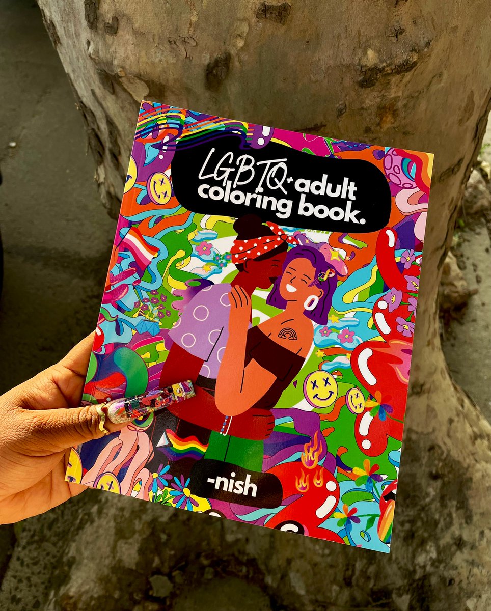 i just dropped my fourth coloring book !!! this one is gay as hell cuz you know y’all gay and stuff 🥵🏳️‍🌈❤️ i love my community so it was only right . support a queer woman & cop a book today for yourself or as gifts for #pridemonth .