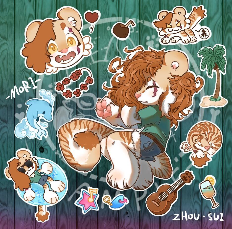 终于画完了！是兽界打算派送的无料小贴纸！☺️#furry