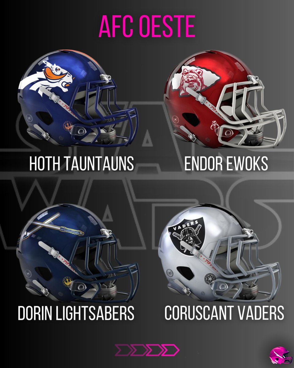Dê uma olhada nas versões inspiradas em 'Star Wars' do ilustrador John Raya dos 32 capacetes da equipe da NFL.
#NFL #NFLBRASIL #NFLnaESPN