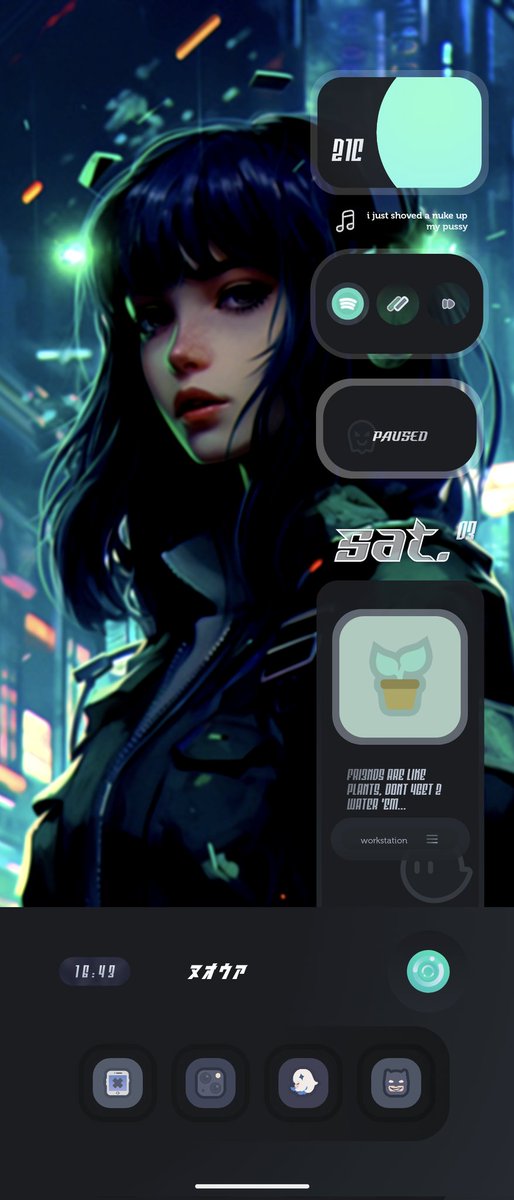 chaosojj's tweet photo. Darker wall today
Some improvements 
@andrea_yf24 glOo icons
@IBA_Graphics icon featureR  (drawer)
@lkn9x phantom icons 
@ModArt_Kim weather
Art credits to authors
🔥🙏 https://t.co/FLerJ3dVm3