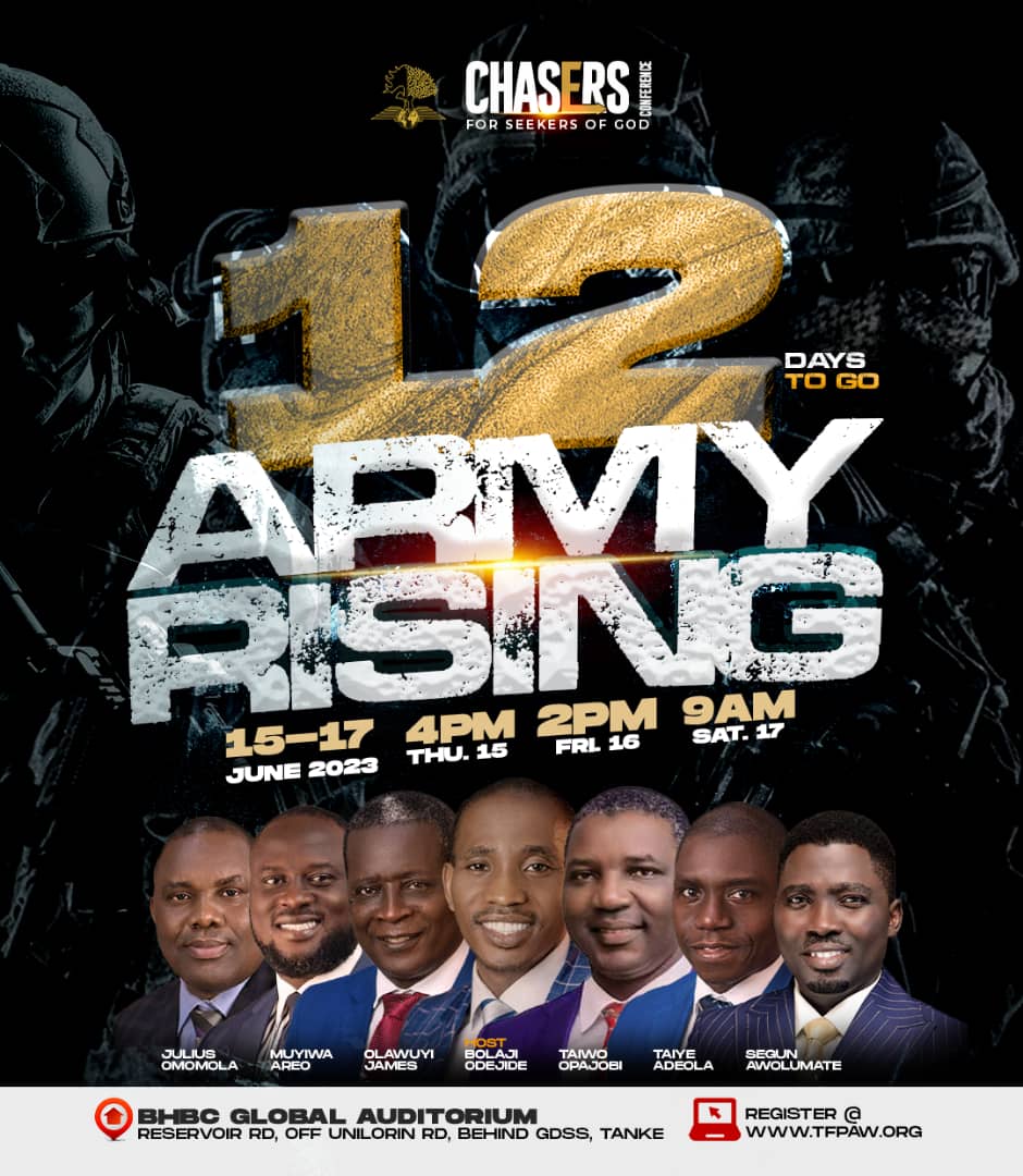 Officialtfpaw's tweet photo. 🔥🔥🔥🔥🔥🔥🔥🔥🔥🔥
IT'S 12DAYS TO CHASERS CONFERENCE

Register via:
https://t.co/N8Tnmp4n2s

#CHASERSCONFERENCE'23
#ARMY_RISING https://t.co/kz5izRtaIW