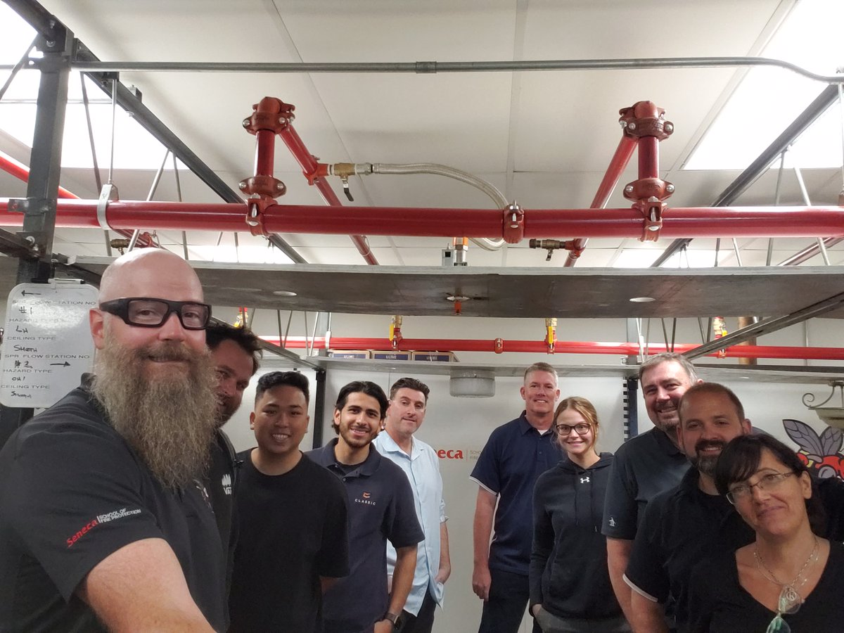 SenecaFire72's tweet photo. Another great session in the Seneca Fire Protection Sprinkler lab yesterday with our friends at Classic Fire + Life Safety. #LearnItLiveIt only at @SenecaCollege https://t.co/1cqDBOyy7Q