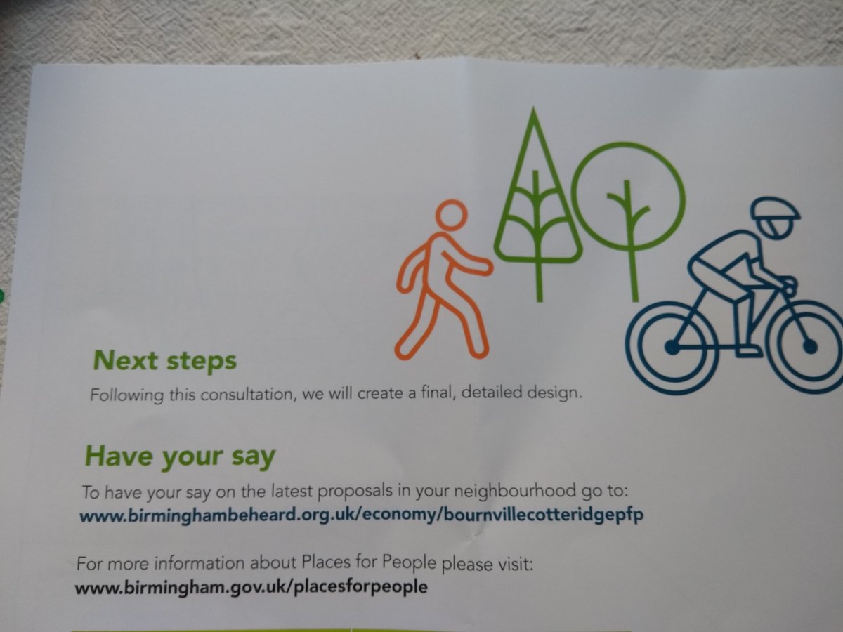 LizClements's tweet photo. Bournville and Cotteridge Places For People consultation is underway! Please feed back your views, consultation closes on 2 July 2023. #streetsforpeople #liveableBrum https://t.co/rVceJNnxsr