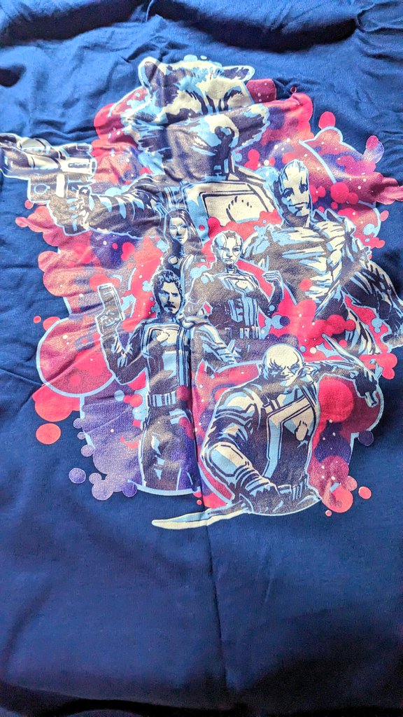 「ガーディアンズ・オブ・ギャラクシーvol.3のスタンプラリーやったら!Tシャツ当」|七番全力。一番搾りくん🍖のイラスト