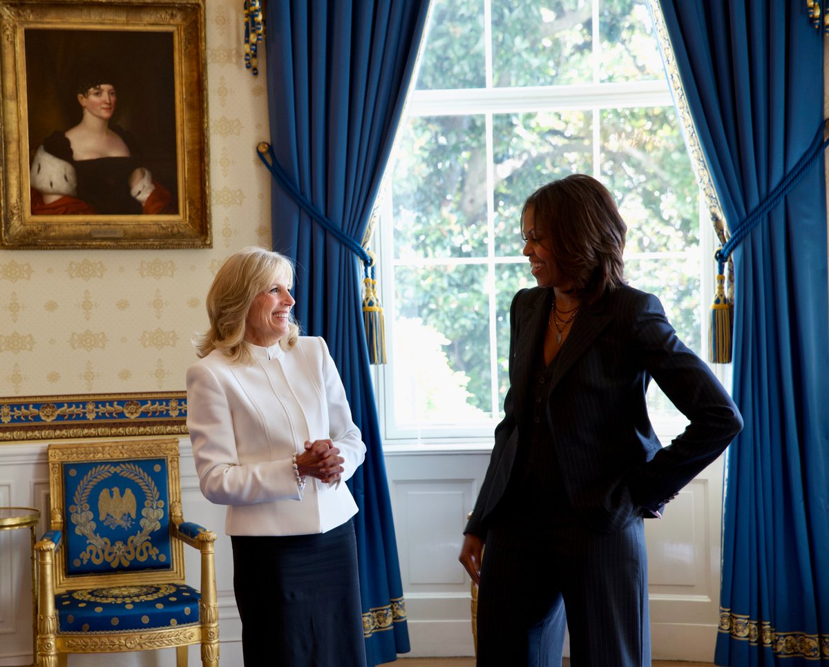 Happy birthday, Jill! We are all so lucky to have such a kind and thoughtful @FLOTUS like you leading the way. So grateful for your friendship, and wishing you a wonderful birthday! 💕