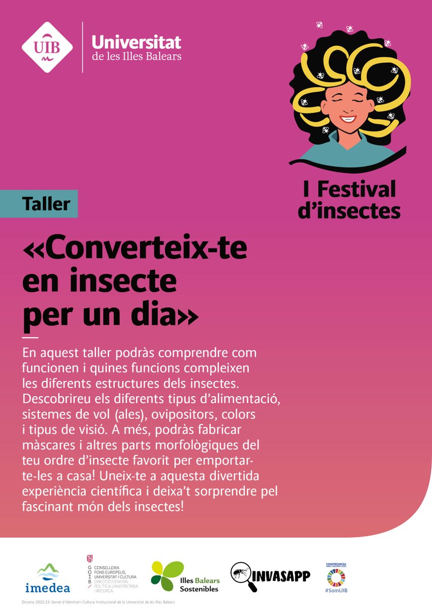 Mar_Leza_Salord's tweet photo. 📢📢 Famílies!! Hem preparat uns tallers ben xulos x a nins i nines , divendres dia 9 a partir de les 17h #FestivalInsectes🐝🦋🪲🐞🐜🦗🪰! 
👉Inscripció prèvia: https://t.co/7jHJiueyhs
➕info: https://t.co/1EmTaCJYIJ https://t.co/Yl79aepBQV