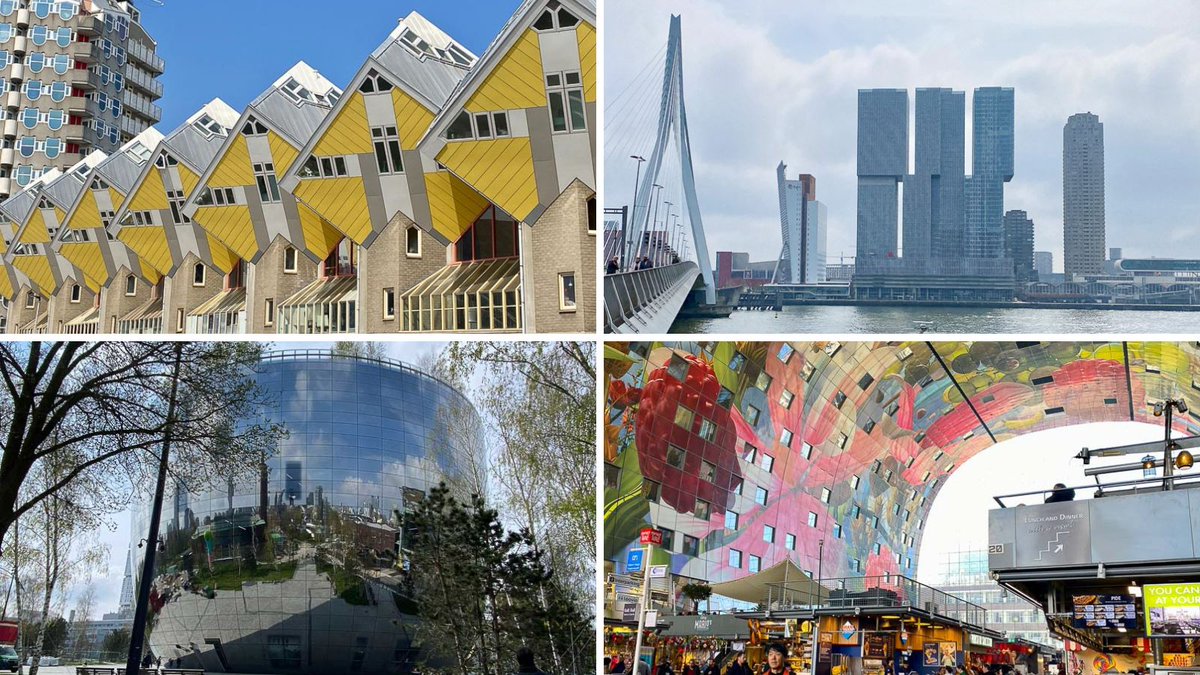 sheriannekay's tweet photo. Click through for the best things to do, see and eat in Rotterdam Netherlands and the perfect one-day itinerary including Markthal, Cube Houses, the Depot, Erasmusbrug, Kinderdijk Windmills, and more https://t.co/ROycfeASnB via @sheriannekay #dorotterdam #VisitHolland https://t.co/UNBvsHCl9J