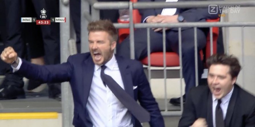 We are all Beckham when Bruno Fernandes scored

#FACupFinal || #MUNMCI