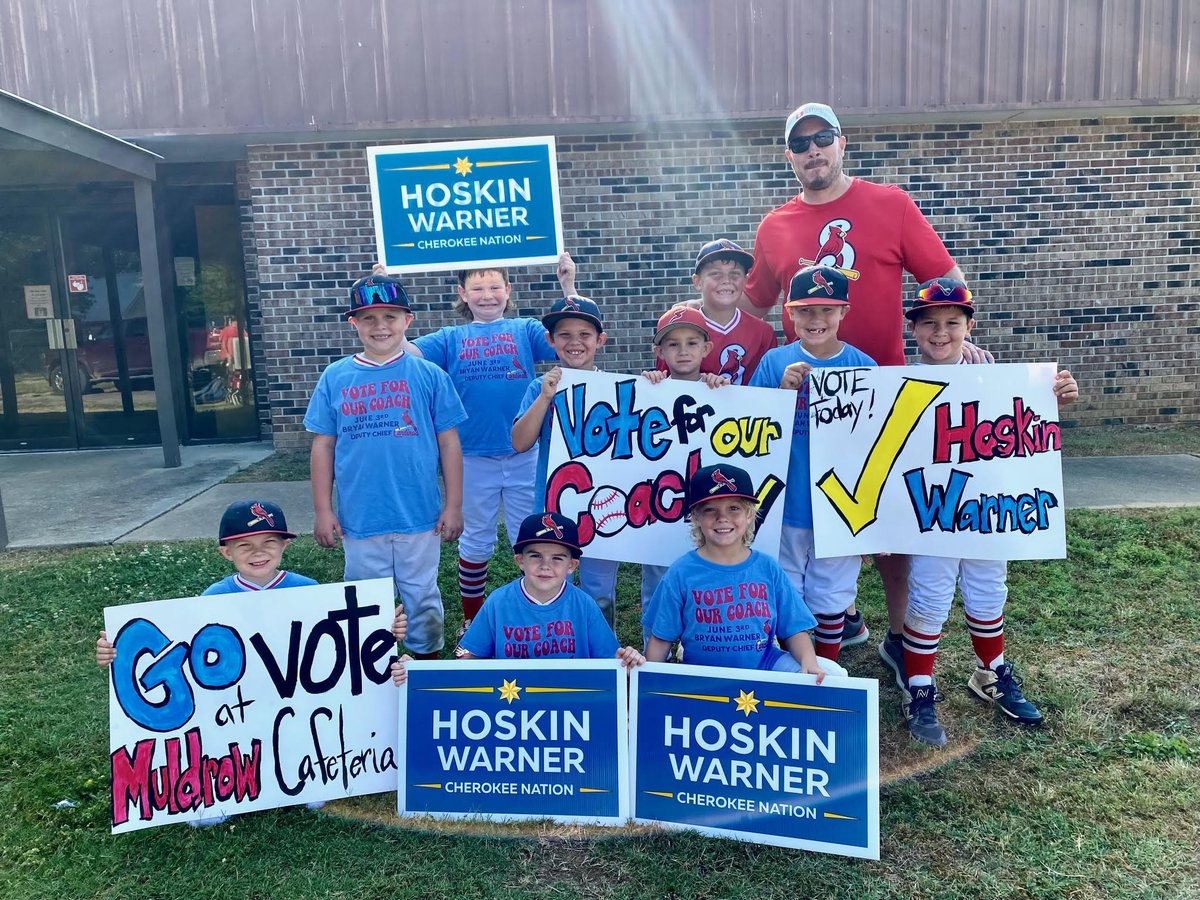 The boys have spoken—make sure you vote TODAY for their coach Bryan Warner! #FourMoreYears #ElectionDay #HoskinWarner