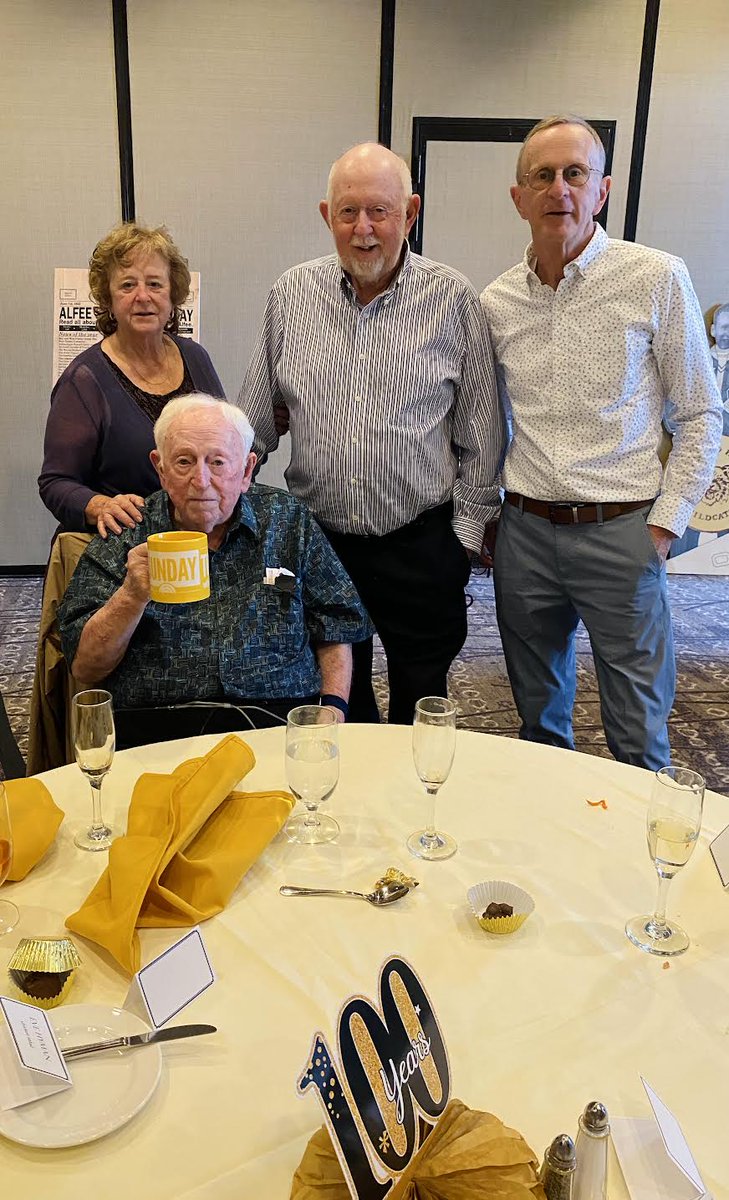 kelly_biele's tweet photo. .@WillieGeist Hi Willie! My grandpa, Alfee Gross, is celebrating his 100th bday! He’s a WWII Navy vet &amp; plays bridge 5x/week. His secret? Being positive. He watches your show every week &amp; is a proud owner of the big ol’ yellow mug. He'd love a shoutout. Thank you! #SundayTODAY https://t.co/AYvbYwOVqz