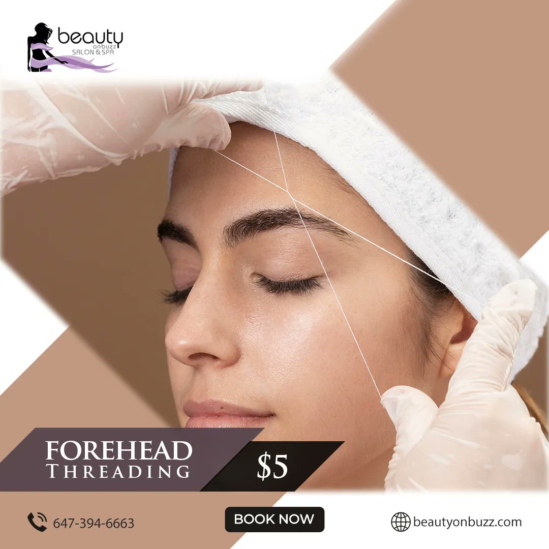 beautyonbuzz's tweet image. Flawless Forehead: Threading magic for perfectly shaped brows! Say goodbye to unwanted fuzz and hello to smooth, defi#BeautyBoost 
#ForeheadThreading #BeautyBoost