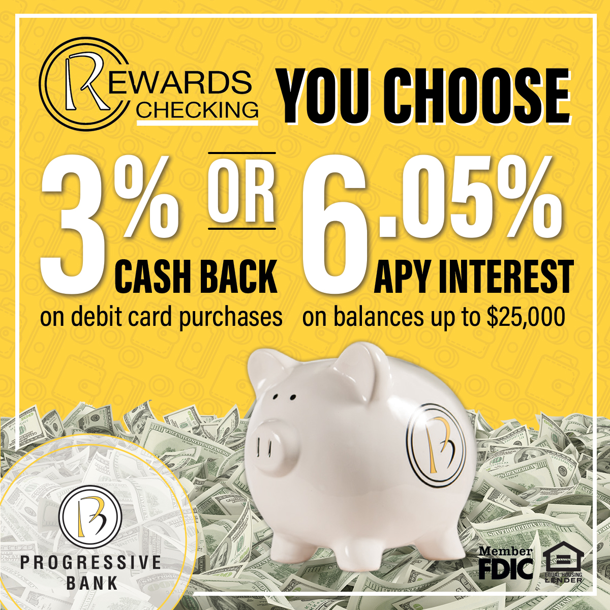 ProgressiveBank's tweet image. At Progressive Bank, You Choose Your Rewards! 

Learn more: bit.ly/45K7OMf

#ProgressiveBank #LocalBank #RewardsChecking