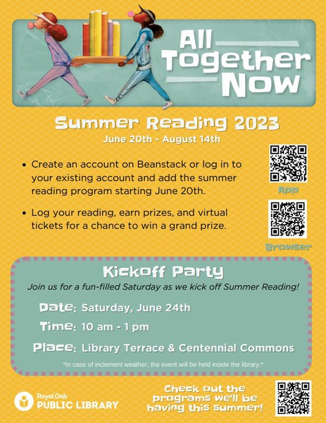royaloakschools's tweet image. The @Royal Oak Public Library summer reading event kicks off this month!