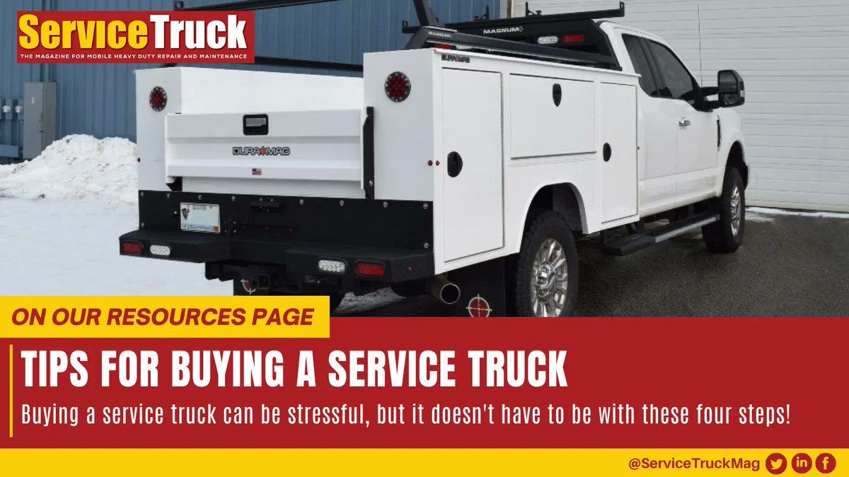 Tips for Buying a #ServiceTruck

If you are looking for how to go about purchasing a service truck for your business, here are four helpful tips that may guide you!

You can find these tips on our resources page 🔻

servicetruckmagazine.com/resources/tips… 

#ServiceTruckMag #WorkTruck