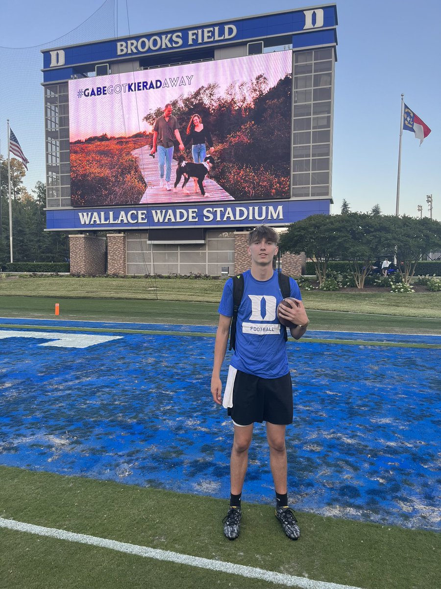 Thank you <a href="/DukeFOOTBALL/">Duke Football</a> for a great camp! Had a great time learning and competing yesterday.