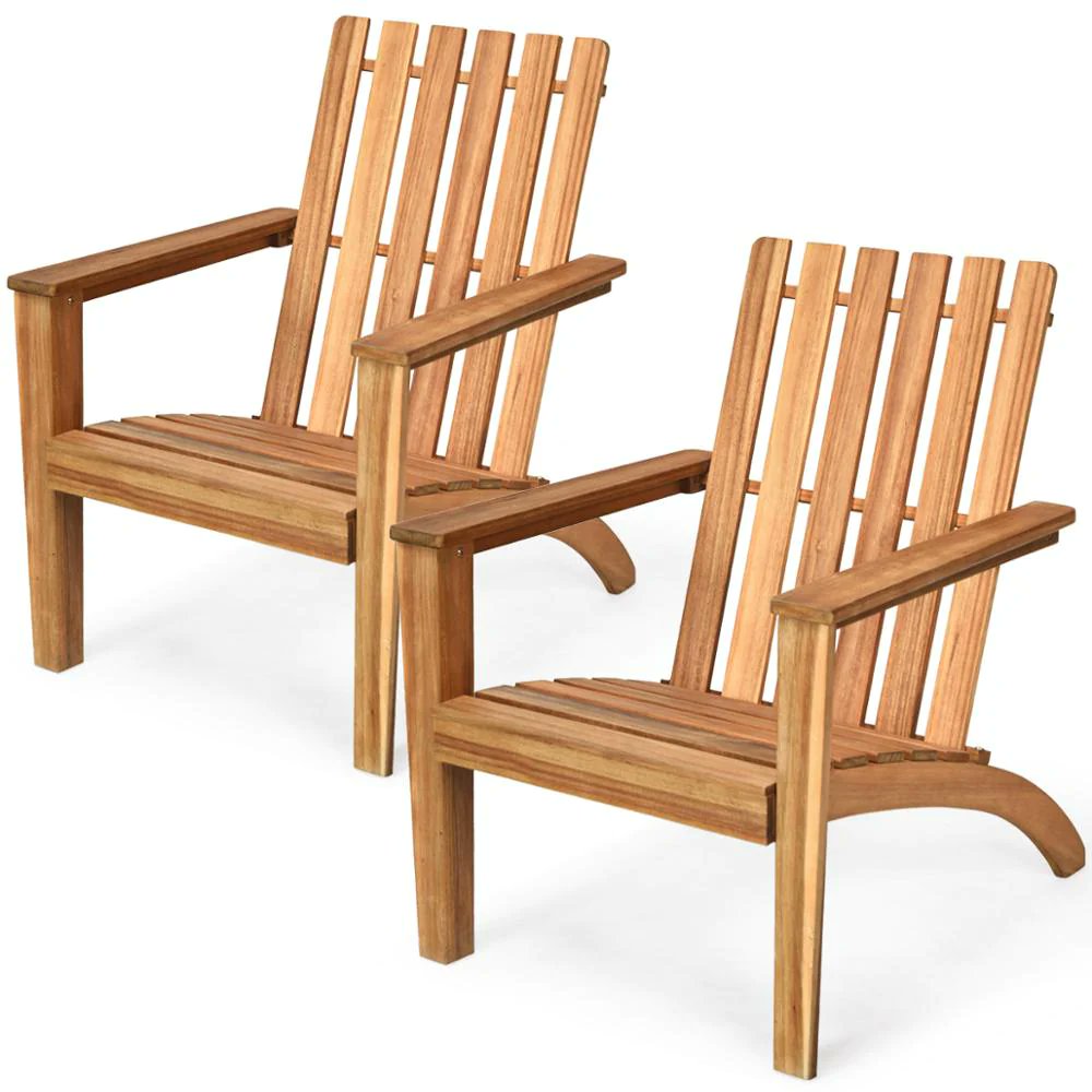 Set of 2 Acacia Wood Adirondack Chairs

#rattandecor #gardenfurniture #outdoorfurniture #gardenchair #relaxoutdoors #patiofurniture #hangingchairs #Adirondackchair #wicker #wickerfurniture

thespottedtoad.com/collections/ou…