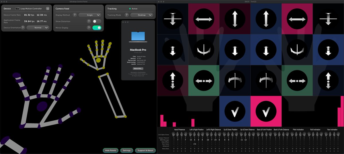 gbevin's tweet image. Looks like we're back in business!

uwyn.com/geco

#leapmotion #gesturecontrol #midi #expressiveness #ultraleap