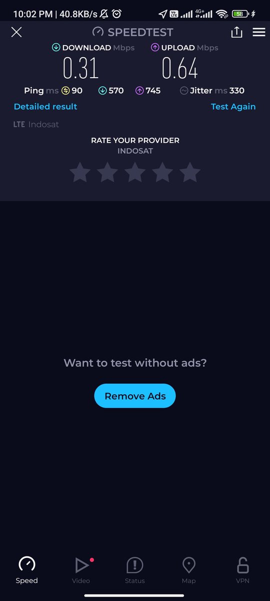 isnoer's tweet photo. @IndosatCare kecepatan macam apa kyk gini 🤣 https://t.co/bP7yudxHoC