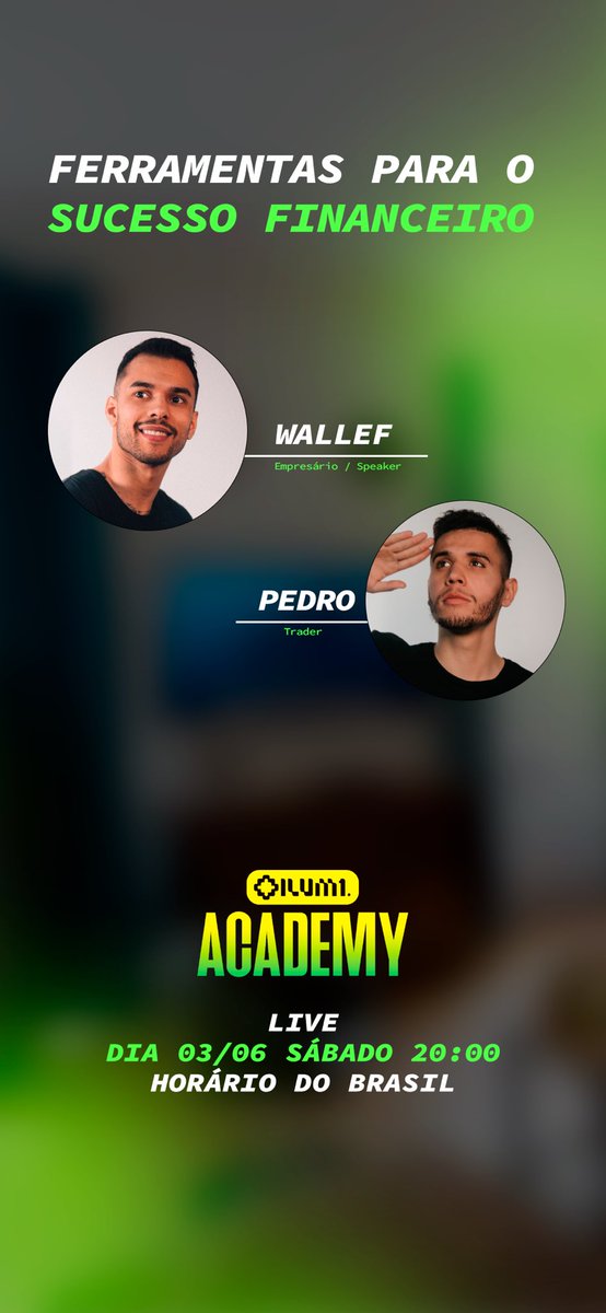 Hoje temos uma live no instagram sobre “ferramentas para o sucesso financeiro”

Entra la para aprender educação financeira com os melhores ✨