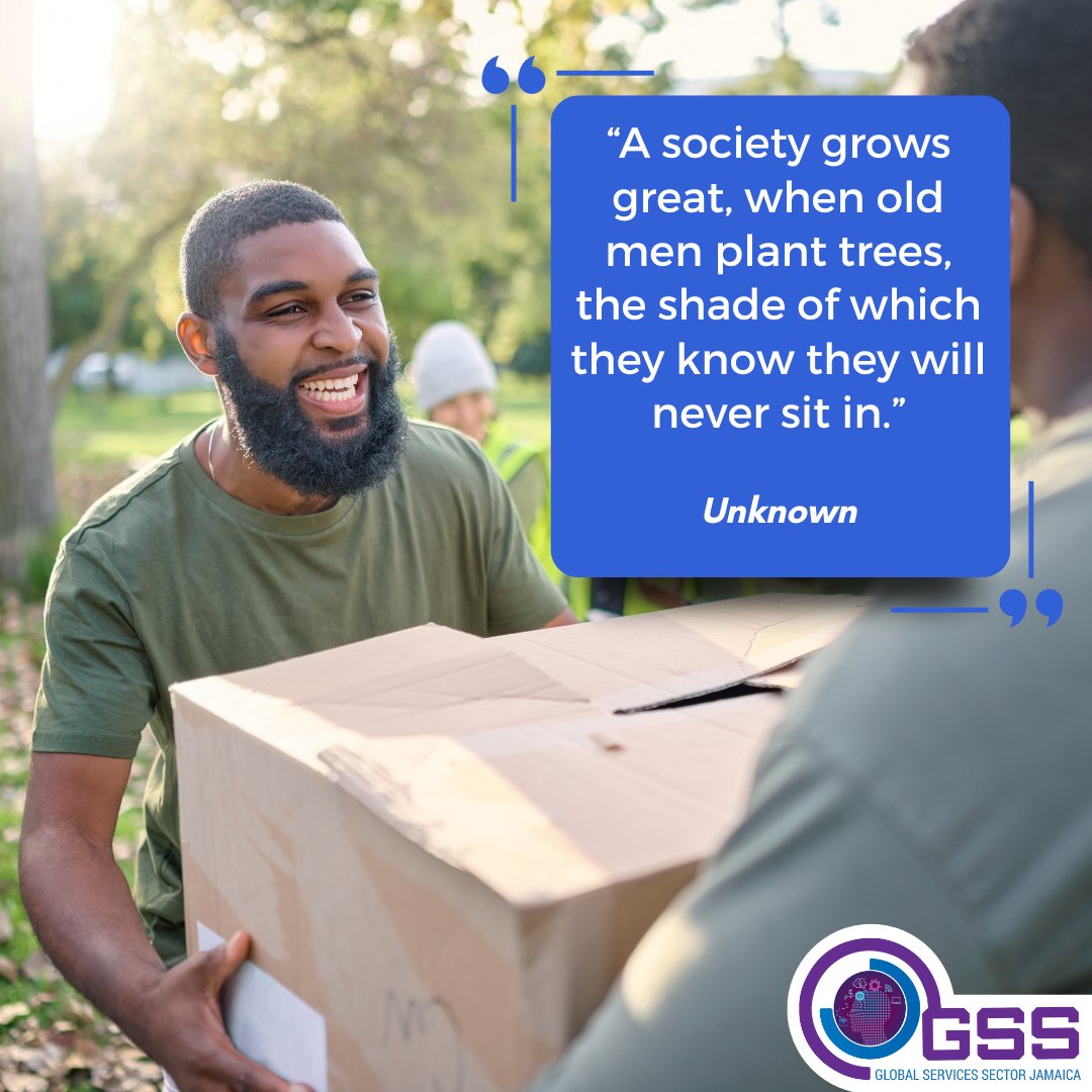 Be selfless with your acts and invest in a greater tomorrow. 
Read more here: bit.ly/42l8Tar 
 #SaturdayInspiration #InvestintheFuture #BeSelfless #GiveBack #Community #GSSJamaica
