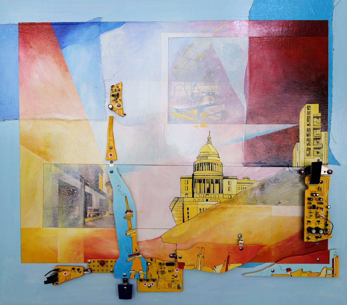 ArtFusion1's tweet photo. Constructie 5 (80 x 70cm) 
https://t.co/EY8oKO6HJU 
#acryl #acrylic #fantasie #painting #paneel #panel #phantasy #schilderij #surrealistic #surrealistisch https://t.co/CHNjeSL7U7