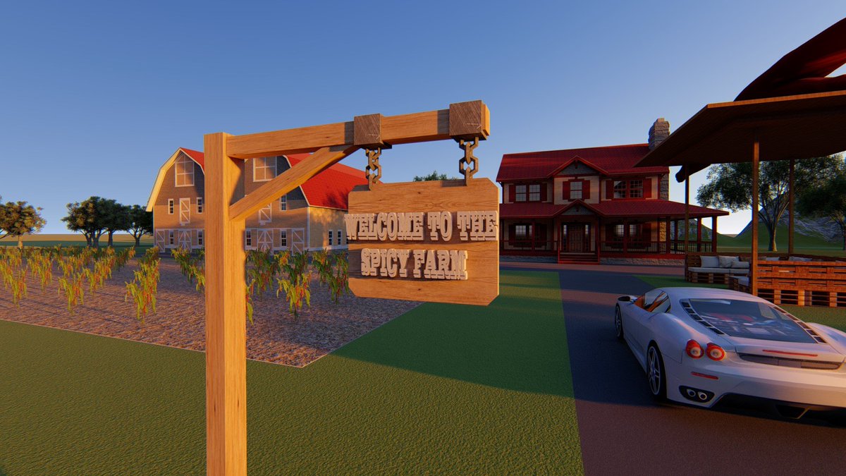 danftyeol's tweet photo. @CryptoHeaps made a farm full of spicy's for you for when you decide to own one one day 

Made with sketchup and lumion for the render

@SpicyCoinADA $SPICY #Cardano #CardanoADA https://t.co/iEDnbIGUD6