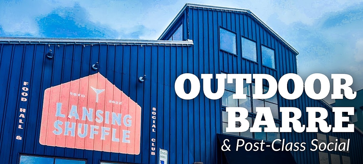 Everything is better outside in the summer, even exercise! ☀️ Sweat it out on the riverfront patio at Barre Code EL's first outdoor class of the season tomorrow morning, and then stay for brunch at Lansing Shuffle 🥞 Sign up at bit.ly/3C8jDi2.