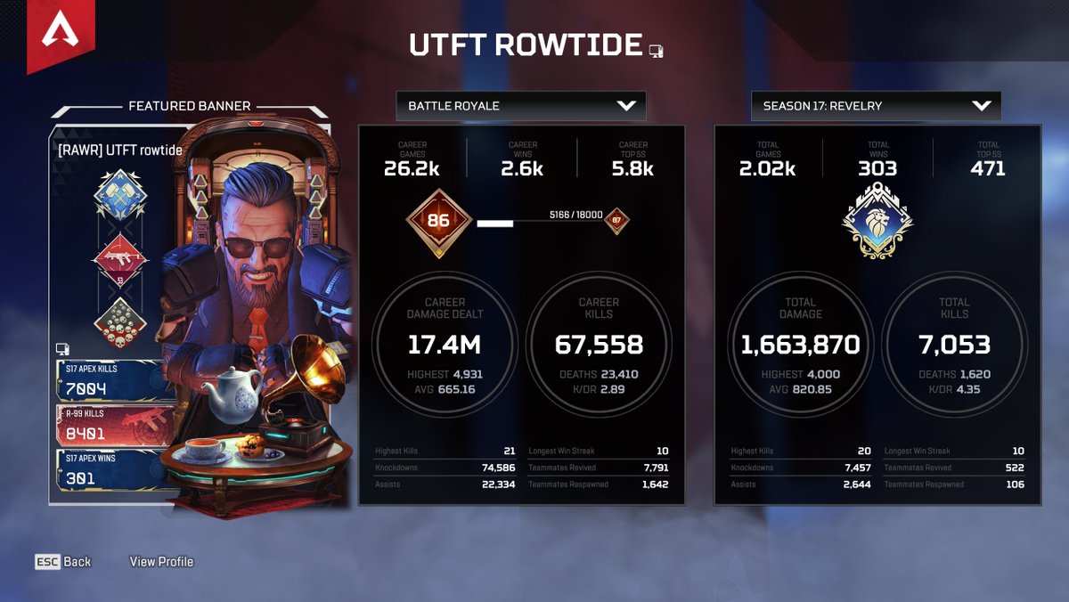First to hit 7,000 Kills on Ballistic on PC! 
Sadly didn't get the perfect SS :( 

<a href="/PlayApex/">Apex Legends</a> <a href="/Apex_Tracker/">Apex Tracker</a> !

#ApexLegends 

#1 Ballistic PC still going strong 🦾!