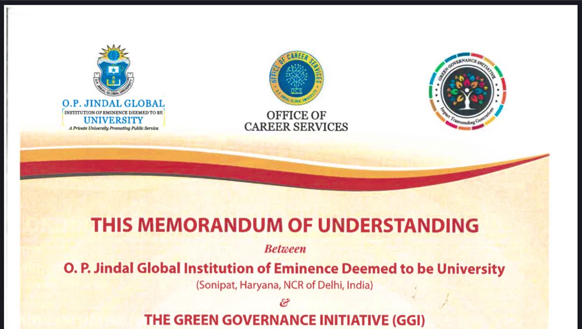 GGI2030's tweet photo. Exciting news! #GGI &amp; O.P. Jindal Global University (JGU) have signed an MoU to promote impactful internships aligned with the UN’s 2030 Agenda &amp; India’s 2030 vision. This marks a new chapter in our journey towards.

#SustainableDevelopmentGoals #GGIJGU #India2030 #SDGs https://t.co/QxPD83WKny