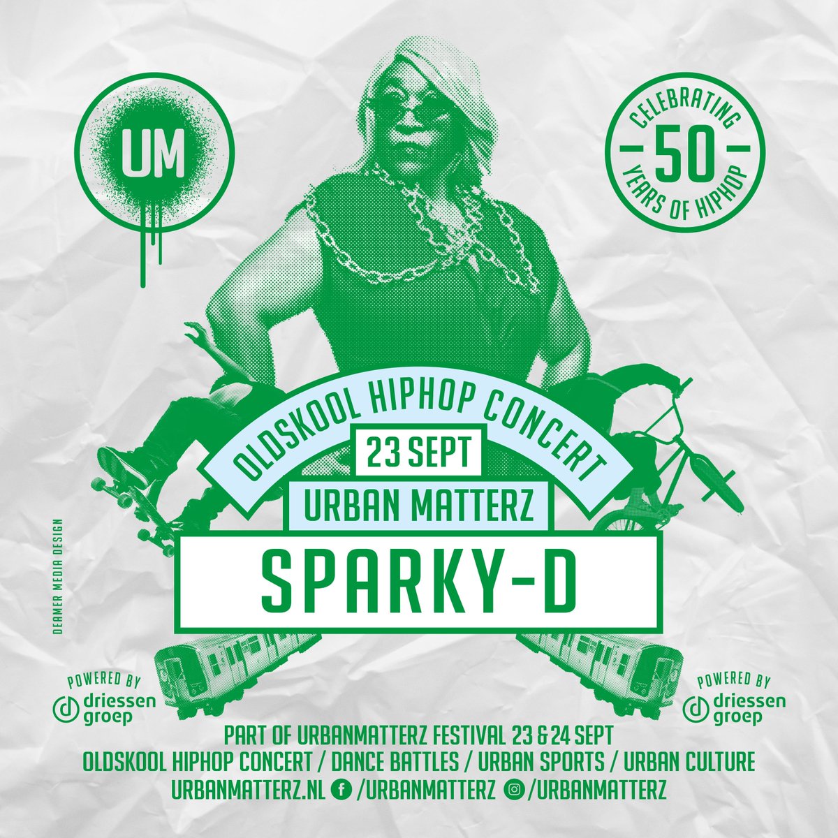 URBAN MATTERZ 🔥| Sparky-D is toegevoegd aan de line-up van het Oldskool Hiphop-concert op 23 september.🎤💪

Info 👉 bit.ly/3KSayil

💡Het Oldskool HipHop-concert is onderdeel van het UrbanMatterz Urban &amp; HipHop festival.

#festival #urbanmatterz #helmond #visithelmond