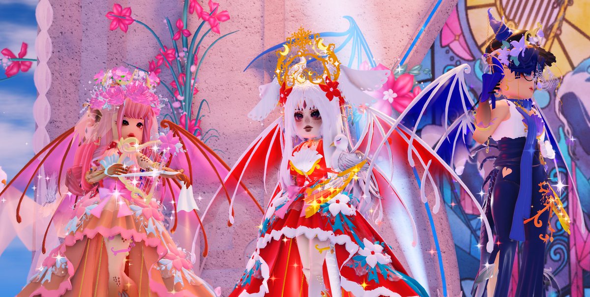 Lillinaluana's tweet photo. "You can't change the beginning but you can start and change the ending"

3 wyverns at the sanctuary has been freed from the curse and has now started a new beginning after the curse. 

#RK2
#ROYALTYKINGDOM2 
#royaltykingdom2
#PLAYRK2 https://t.co/nyhOqqKiJr
