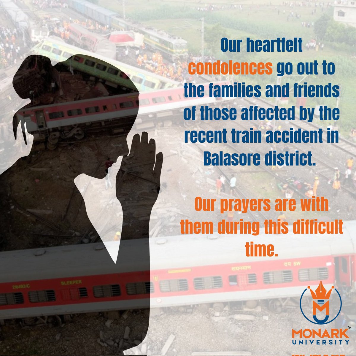 monarkuni's tweet photo. As an education institute, we believe in the power of knowledge and safety. Let us all come together to promote awareness about the importance of proper signaling systems.
We extend our prayers to those who are affected by this accident.

#BalasoreTrainAccident  #CommunityStrong https://t.co/E1YiS0esAG