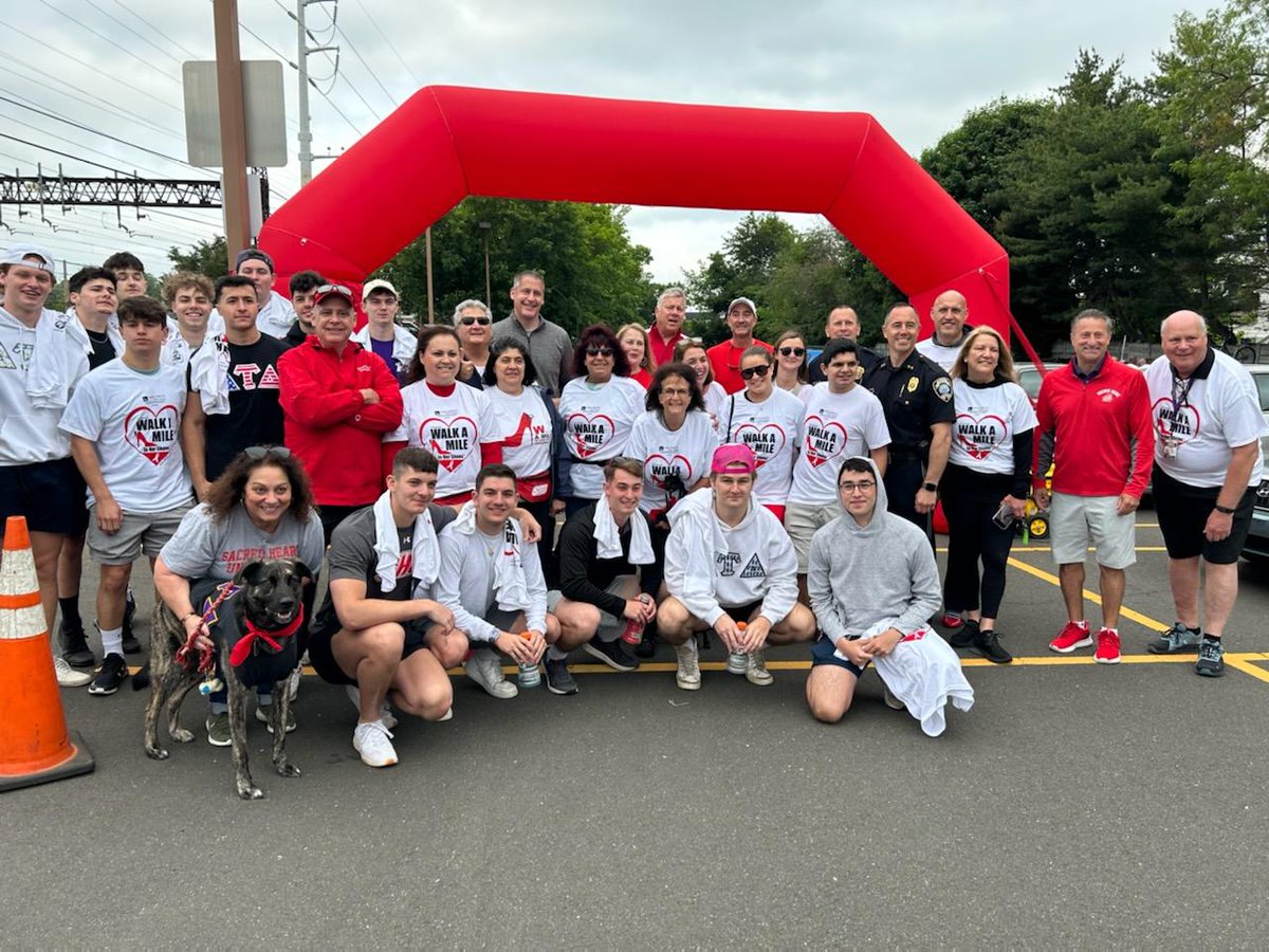 Thank you to our #SHUAlumni for leading through advocacy and philanthropy this morning at the @CFJCT Walk a Mile in Her Shoes event. #WeAreSHU