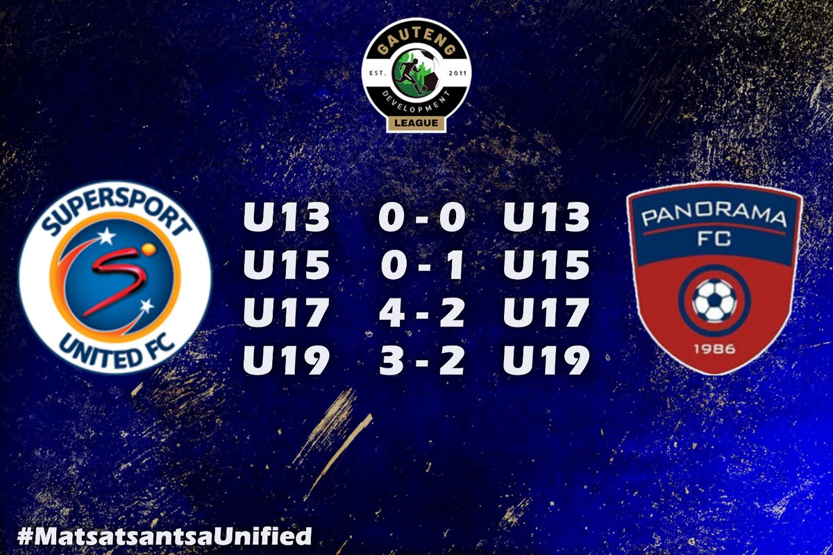 Siwelele_FC's tweet photo. 🚨GDL RESULTS🚨

Under 13
*FT: SUFC 0️⃣-0️⃣PFC* 

Under 15
*FT: SUFC 0️⃣-1️⃣ PFC*

Under 17
*FT: SUFC 4️⃣-2️⃣ PFC*
⚽️Zinathi Mthethwa 
⚽️Own goal 
⚽️Abel Nyoni 
⚽️Abel Nyoni 

Under 19
*FT: SUFC 3️⃣-2️⃣ PFC*
⚽️Tshegofatso Modise 
⚽️Dan Tshimanga 
⚽️Kabelo Selowa 

#MatsatsantsaUnified https://t.co/qC9P8uXPv7