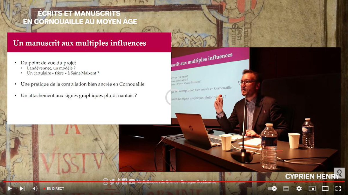 Bravo <a href="/cypbzh/">Cyprien Henry</a> pour ces passionnantes interventions aussi bien structurées que le cartulaire de Sainte-Croix <a href="/MediaQuimperBO/">Médiathèques de Quimper Bretagne Occidentale</a>