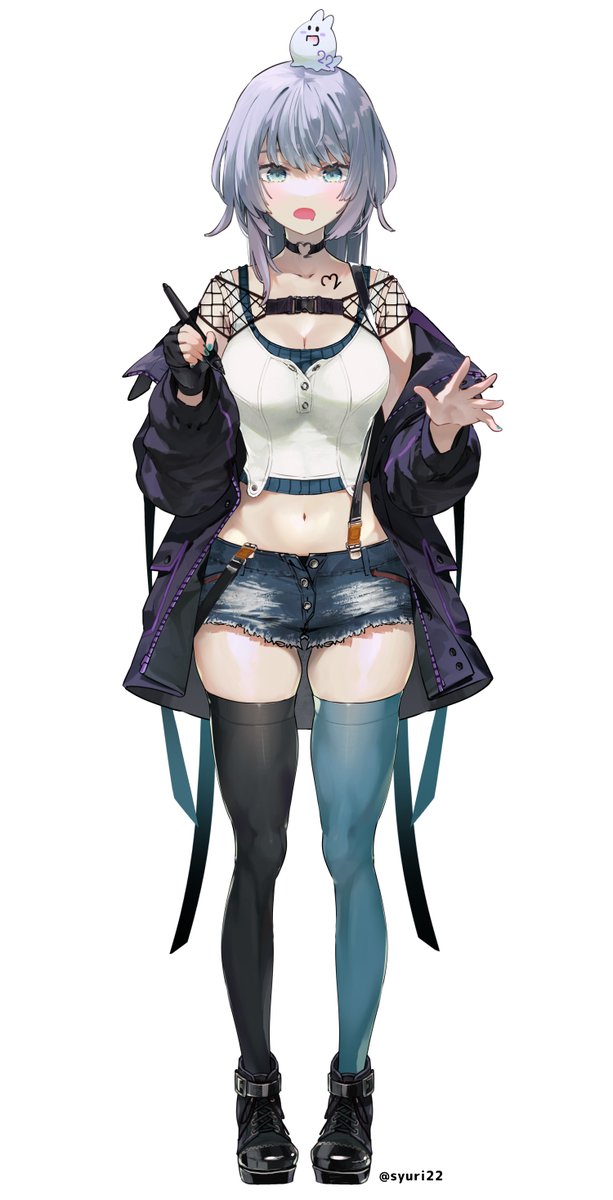 「最近配信する際に活躍してもらってる看板娘"そみゅ"のイラストです。 立ち絵と設定」|syuri22🍣例大祭 あ02abのイラスト