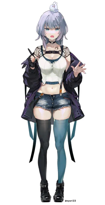 最近配信する際に活躍してもらってる看板娘"そみゅ"のイラストです。 立ち絵と設定画もかいたのでよかったら見てってね!