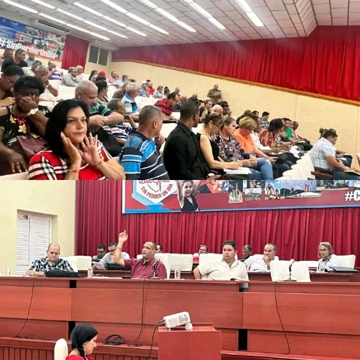ManuelBati4's tweet photo. Con la presencia de nuestro 1er Secretario del PCC provincial se desarrolla el chequeo de los indicadores de la agricultura ,el delito entre otros temas de interés para el avance de la provincia #1roDeEneroDeVictorias #LatirAvileño  #LatirXUn26DeVictorias @AsambleaCuba @OcaYelina https://t.co/uOQypn6b47