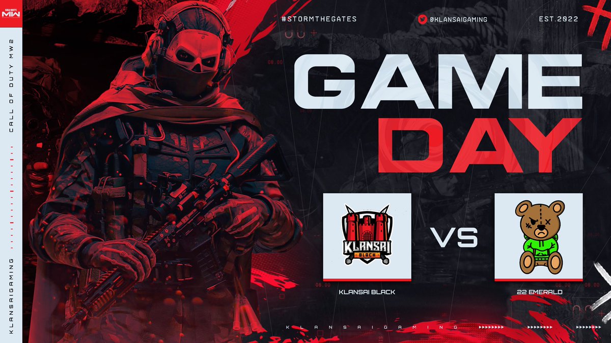 ⚔️GAME DAY⚔️

KlanSai Black looking to book their place into Grand Finals of @XP_Europe Division 4 vs @22_22Esports (Emerald)

⏰8pm
💻twitch.tv/flammablecod (make sure to tune in)

Roster:
⚔️@fre3mz 
⚔️<a href="/ENVlll/">PAT</a> 
⚔️@JoonCOD 
⚔️@ZaroxSZN 

<a href="/ZGameEnergy/">Z Game: Long Lasting Energy & Focus</a> 
#StormTheGates⚔️
