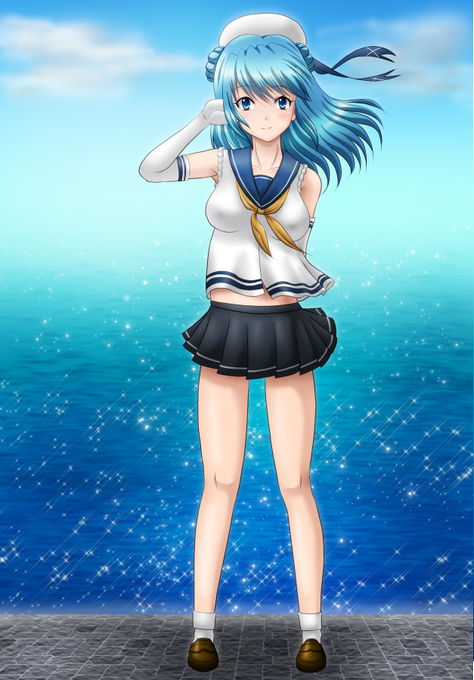 【絵 ノーマル】
#見た人もなにか無言で海をあげる 