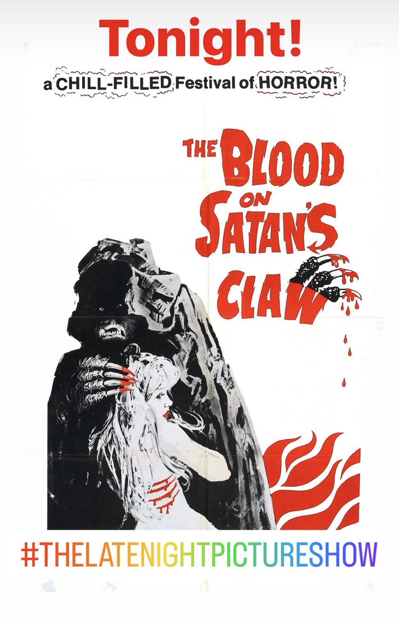 Part 2 of our #folkhorror #doublefeature you ask ? Why, it’s #BloodOnSatansClaw ! #mymiddlename #icanthelpit Tonight on #thelatenightpictureshow