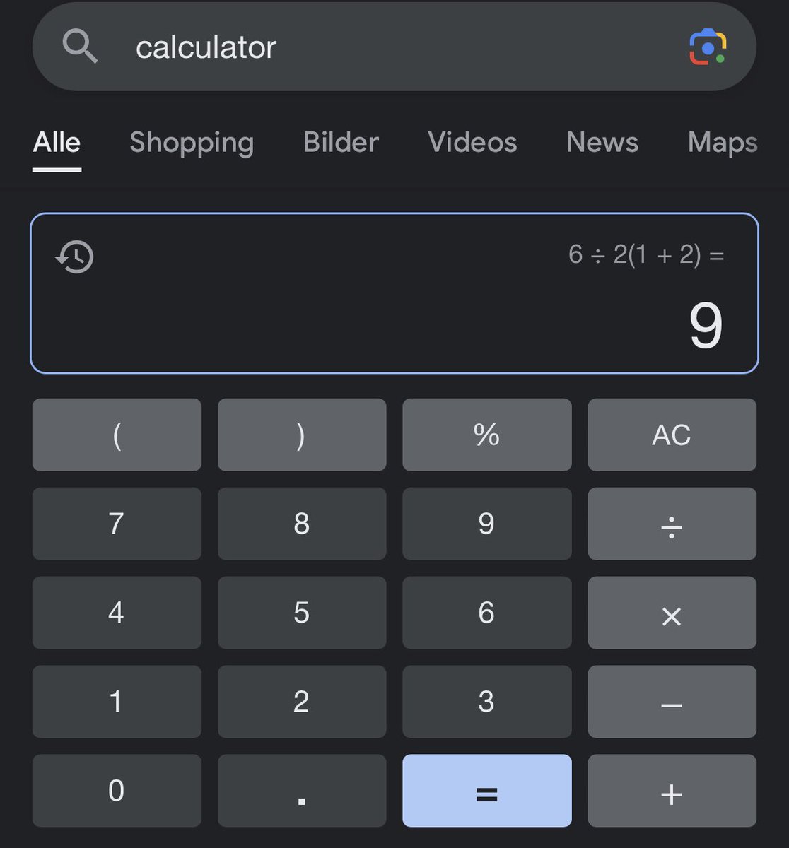 TilidinTorsten's tweet photo. @ganeshan_iyer @NoContextHumans google calc needs therapy ig https://t.co/p4M8QEeYpU