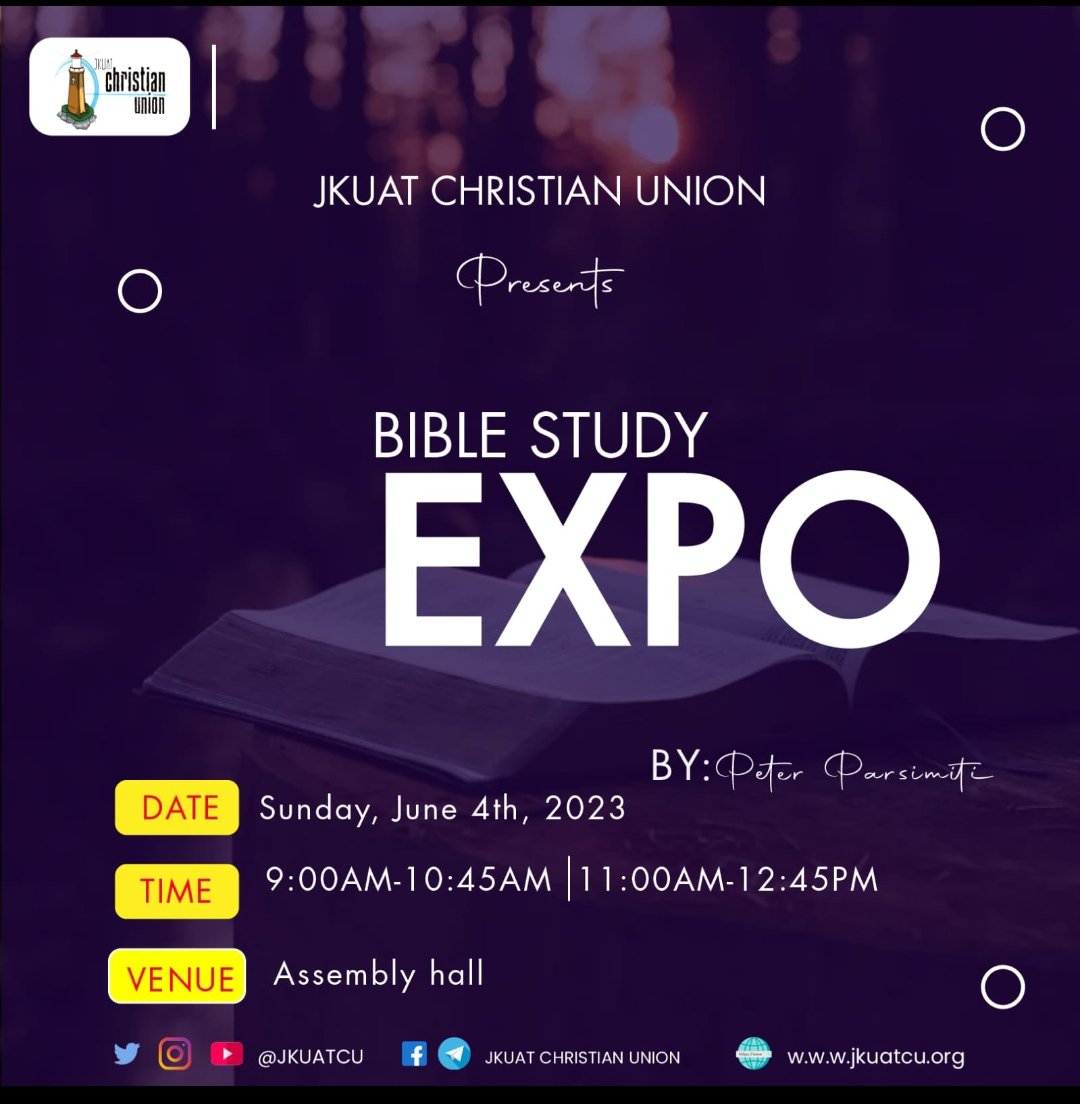 TITOCLINTON1's tweet photo. Warm welcome to our services tomorrow Sunday as we tackle BIBLE STUDY EXPOSITION by JOHN  NJOROGE. https://t.co/xLFy2hCduc