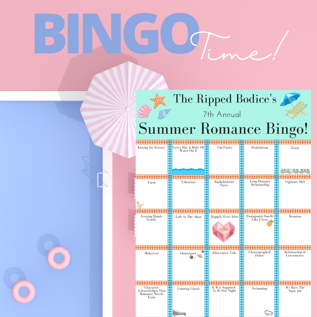 Summer Romance Bingo is BACK! 🏖️

Our 7th annual challenge runs from 6/1-8/31. We'll share suggestions for most of the squares over the coming weeks.

Download your card and read the rules here:
therippedbodicela.com/bingo

#BookBingo #SummerReading #RomanceNovels #RomanceReads