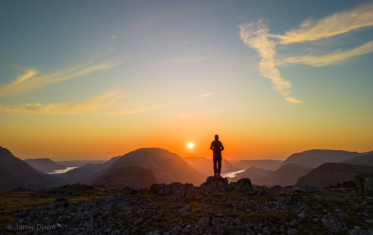 Last nights sunset looking out over Buttermere towards the Solway Coast ☺️