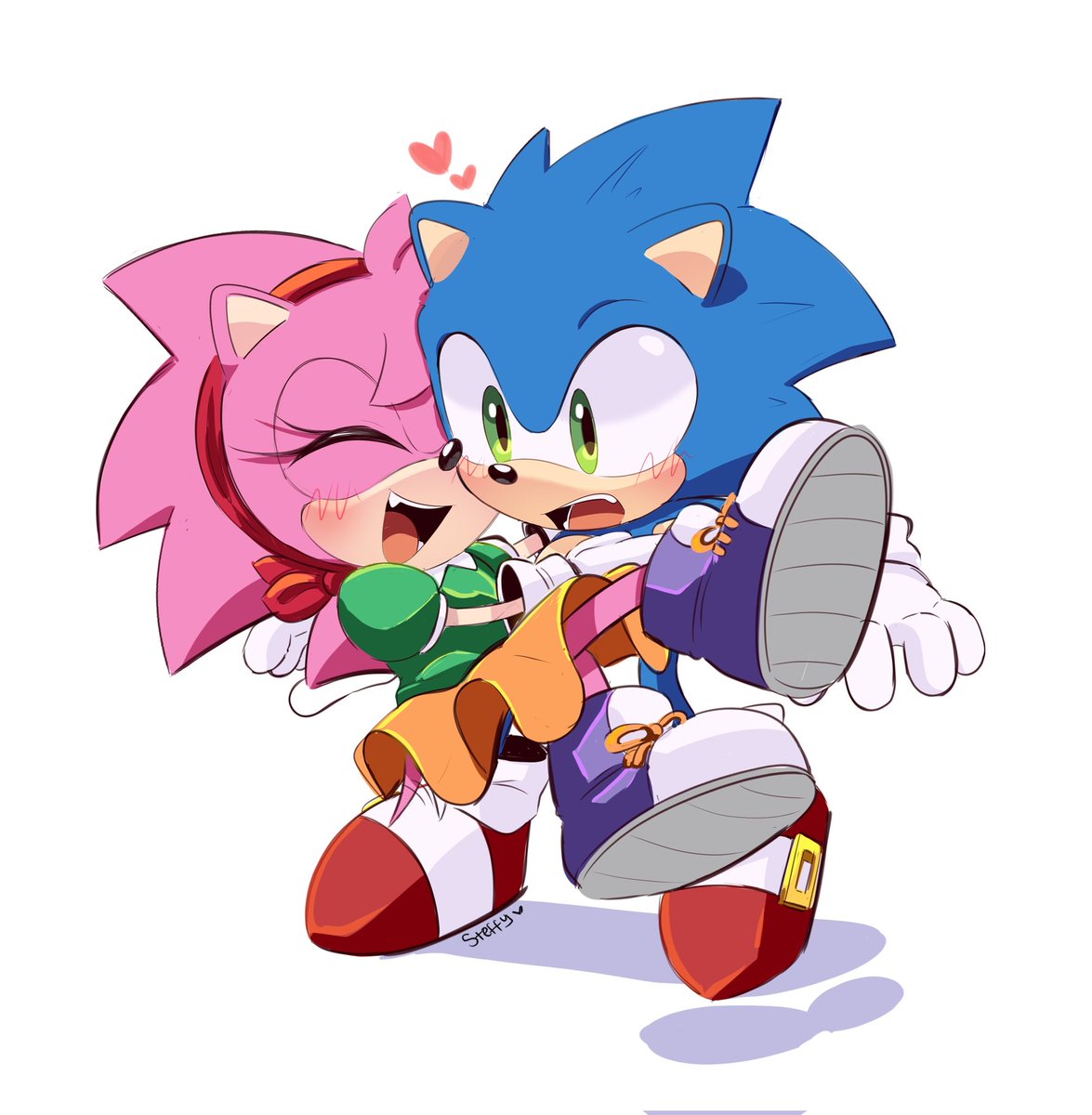 RayTheBear ❤💙+💜💛 on X: Classic #SonAmy #Sonic #Amy