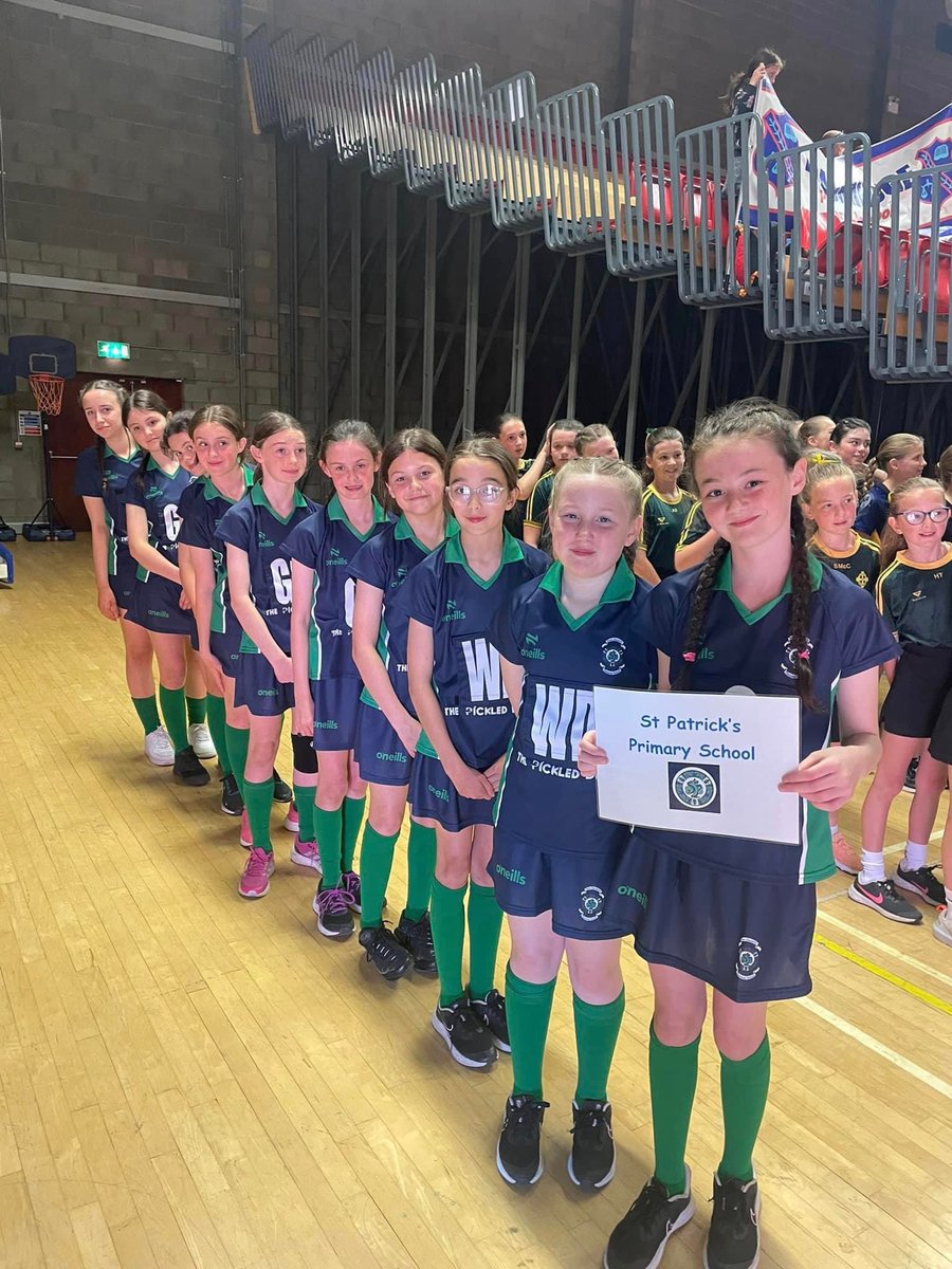 StPatricksDerry's tweet photo. What an amazing day! We just missed out on the semi finals. The girls played brilliantly and had a great day. They have made memories that they won’t forget. Thank you to Miss Smith, Mrs C Doherty, Mrs Crumley, Mrs R Doherty, Mrs McConnell and our parents who came to support us. https://t.co/ZUBQT8avFC